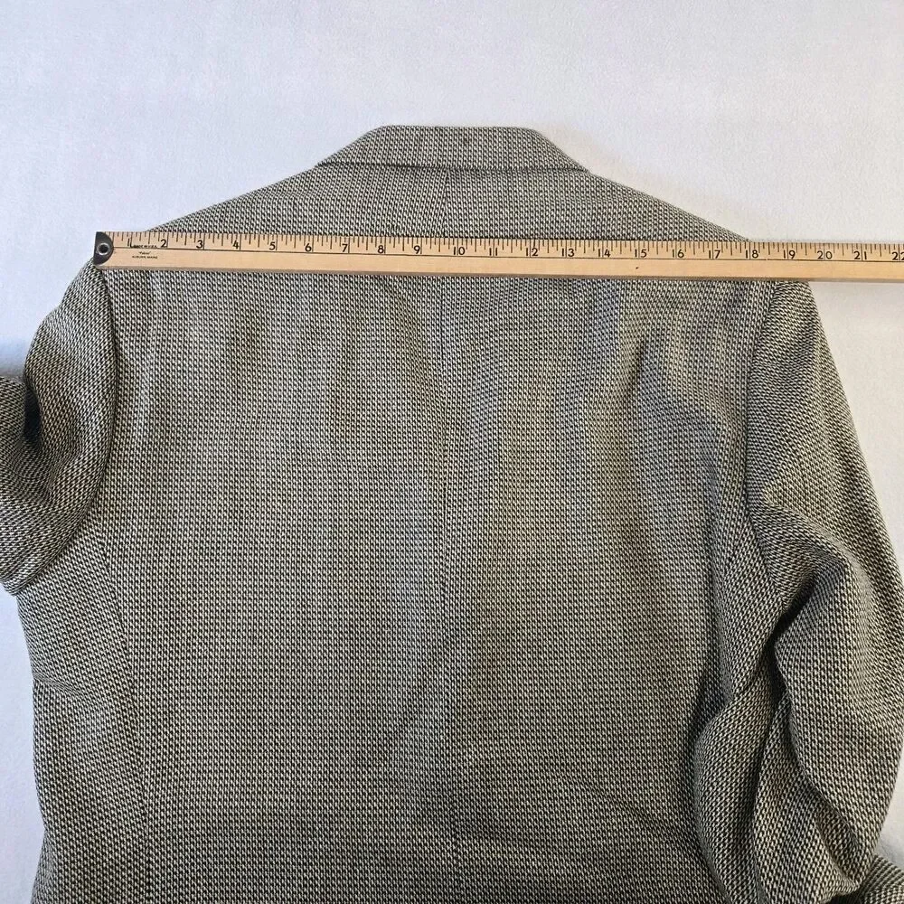 Vintage Stanley Blacker Three Button Tweed Houndstooth Blazer 42L Ventless